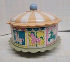 Tarrco Toy Merry Go Round Carousel  Chimes When Spinning  1940 1950 s