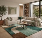 100  Nz Soft Wool Area Rug   Modern Geometric Abstract Design Hand Tufted Carpet