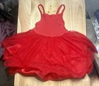 Cat   Jack Girls 2t Red Sleeveless Tulle Tutu Dress Square Neck Princess
