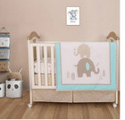 Cuddles And Cribs Soft Cotton 4 Piece Baby Crib Bedding Set Reversible Comforter