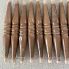 Salvaged Vintage Brown Turned Maple Wood 6-3 8  X 7 8  Spindles Set Of 18