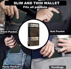 Mens Wallet Slim Metal Card Holder Cash Strap Minimalist Pull Tab Wallet For Men