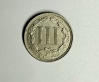 1865 3cn Three Cent Nickel 5c Bu        nice Strike With Sharp Details - Bu      