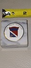 Oak Ridge Military Academy Paperweight Marble W  Cork Backing  Crest Emblem Vtg