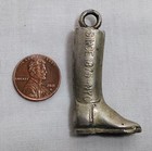 Vintage Kauffman Metal Boot Pendant Keychain Fob Advertising Shoes