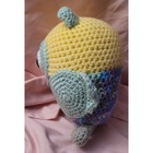 Handmade Crochet Plush Owl 7  Yellow  Green  Multicolor