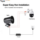 Cctv Audio Monitoring Speaker Horn Microphone Mic Pickup For Hikvision Camera Dv