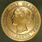 1859 Canada Lg  Cent Narrow 9 Double-struck 5 Variety 2 Die-cracks Dble  Letters