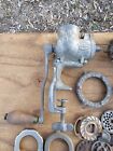 Vtg Meat Sausage Grinder Chopper Part Lot Cutter Blades Knife Plate Handle Auger