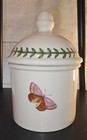 Portmeirion The Botanical Garden White And Pink Peony Floral Bath Jar Canister