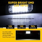 2pcs Full Led License Plate Tag Light For Ford Mustang Focus Fusion Flex Taurus