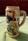 C1950s West German Beer Stein  Vintage 1 2 Litre Bavarian Festival Mug 