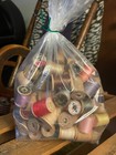 Lot Of 106 Small 1-1 25  Vintage Wooden Sewing Spools Some W thread Clarks Coats