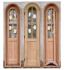 Solid White Oak Lumber Arch Top Door Solid Wood Storybook Single Pantry W  Glass