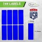 Home Office Stickers 3 X 1 Inch 76mm X 25mm Rectangle Colored Labels 144 Pack 