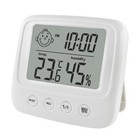 Indoor Thermometer Hygrometer Digital Lcd Time Humidity Meter Temperature Gauge
