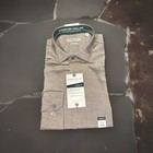 Perry Ellis Portfolio Slim Fit  Stretch  Fitted Collar Button Down Dress Shirt