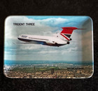 Rare Vintage British European Airways Trident Three Tray Souvenir Bea Airplane