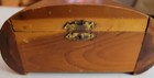 Vintage Wooden Trinket Box  Hinges Jewelry Box Wood Box Treasure Box