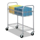Safco 5236gr 1 Shelf 1 Bin Dual-purpose Wire Mail And Filing Cart - Gray New