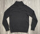 Polo Ralph Lauren 1 4 Zip Black Ribbed Top Sweater Boys   Youth Large 14-16