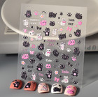 Dog Cat Animal Kitty Print Nail Stickers Decals Decoration Waterproof Diy Nh27