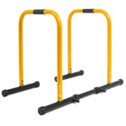 Adjustable Dip Stand Station Fitness Bars W  Safety Connector Strength Training