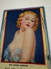 Vintage Pin Up Calendar Trio Liquor 1947