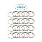 20 Pack Key Ring Keychain 1 Inch 25mm Diameter Metal Flat Split Key Chains Ri   
