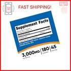 Nutricost D-aspartic Acid  daa  Capsules 3000mg Per Serving  180 Capsules  - Non