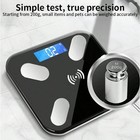 Digital Bathroom Scale Body Weight Led Display Tempered Glass 400lb Usb Recharge