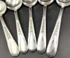 Set Of 5 Wm Rogers Lady Ann Priscilla Pattern Silverplate Round Bowl Soup Spoons