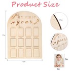 My First Year Photo Frame  My First Year Photo Board Wooden For 12 Month Simple