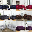 Stretch Plush Thick Sofa Covers 1 2 3 4 Seater Couch Chair Slipcovers Protector