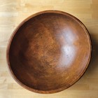 Antique Primitive Large Turned Wooden Dough Bowl 19 1 2  Wide - Excellent Cond