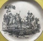 Rare Antique French Creil Yellow Border Plate 8 25  Creamware Circa 1808-1825