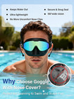 Swim Goggles Adult With Nose Cover For Men Women  2 Pack Wide View Anti-fog uv