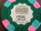 Golden Nugget Casino  25 Poker Chip Las Vegas Nevada Gambling Token 