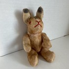 Vintage Steiff  manni  Rabbit Bunny 4in 10cm Mohair Jointed No Ids Red Eyes