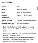 Oxo 8718800 8 Cup Coffee Maker 