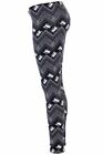 Womens Ugly Reindeer Pattern Black Fun Christmas Holiday Leggings
