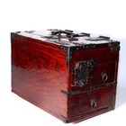 Japanese Antique Wooden Kake Suzuribako Inkstone Box Funa Tansu Drawer Wbx309