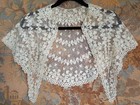 Embroidered Lace Collar Shawl Cape Antique Embroidery Needlework