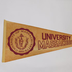 Vintage 1970s University Of Massachusetts Umass College Full Size Pennant Flag