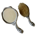 Vintage Epns Art Nouveau Style Vanity Set- Hand Mirror   Brush Silver Plated