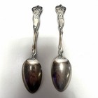 2 Sterling Silver Spoon 1902 Antique Vintage Collectible Ss Monogram P 50 Grams