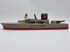 Vtg Keystone Wood Toy B-5 Battleship 14  Movable Pieces 