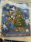 Classic Mickey Mouse Christmas Woven Tapestry Throw Blanket And Matching Pillow