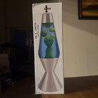 Premier Lava Lamp Tall Yellow Wax Blue Liquid Xl 52oz Silver Base 16 3   read D 