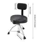 Saddle Drum Throne Backrest Support - Biker Seat Padded Music Guitar Stool Chair